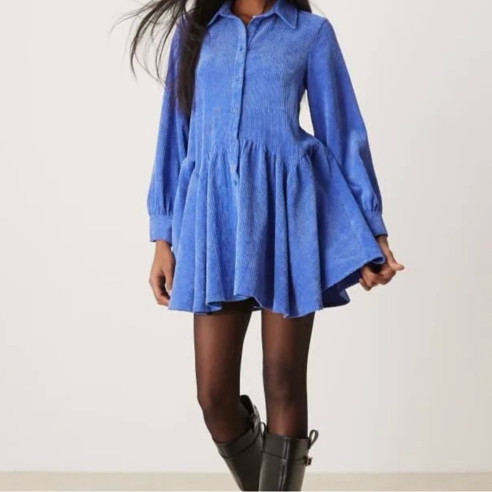 ASOS Blue Long Sleeve Dress